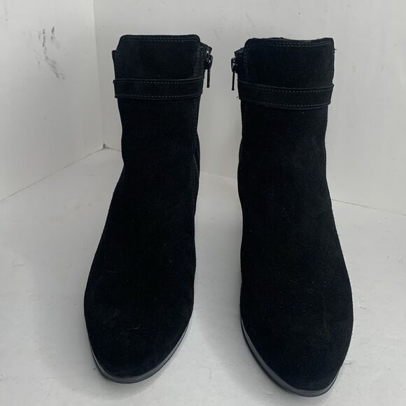 C La Canadienne black suede heeled ankle boots - Picture 3 of 11